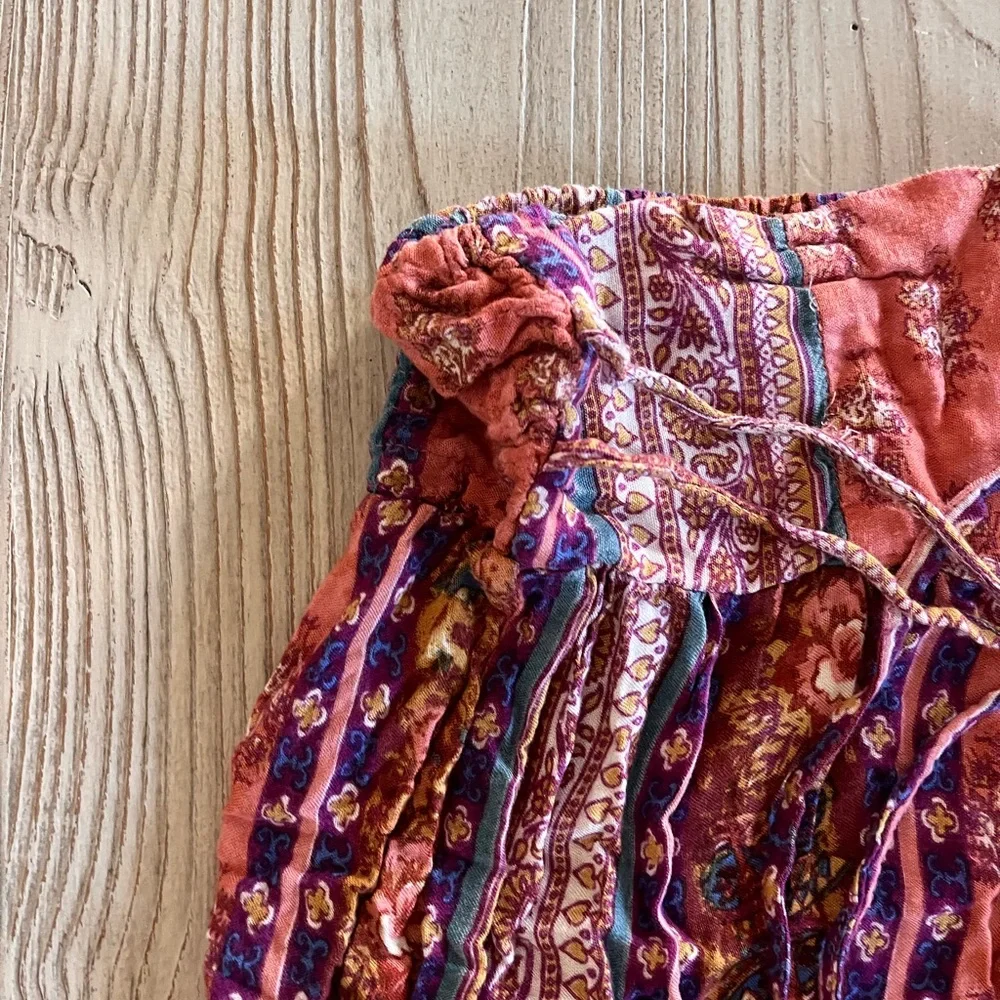 Earthbound Floral Bohemian Maxi Skirt - Multicolor hippie boho size small